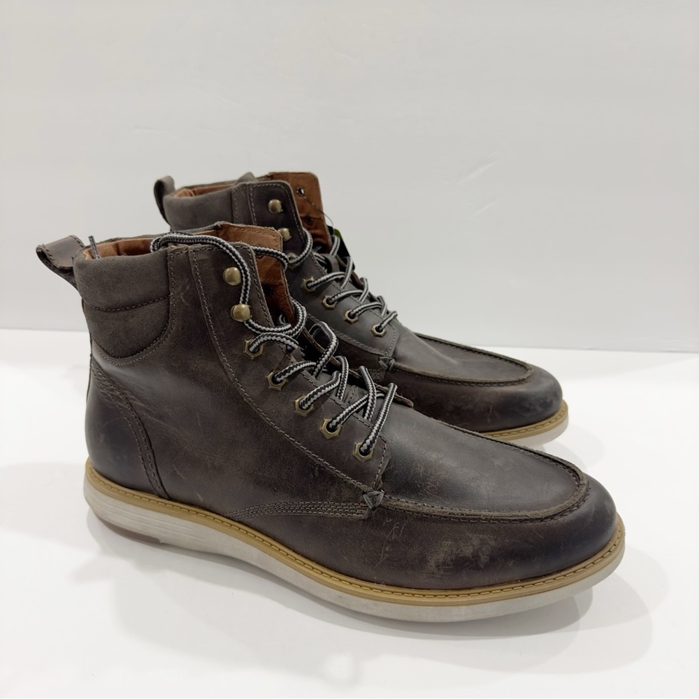 Alpine Design Men’s Leather Moc Toe Lace Up Boots